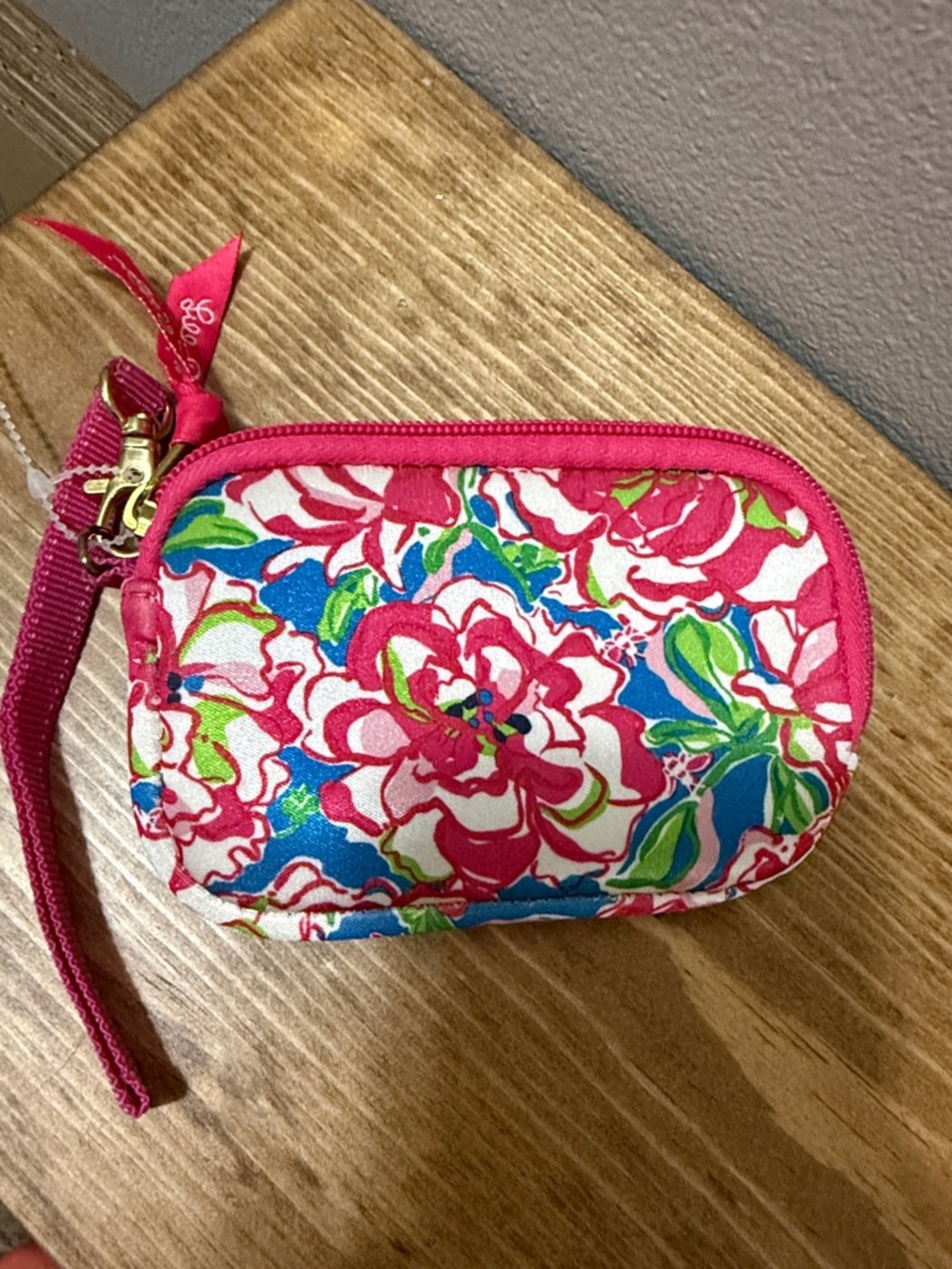 Lilly Pulitzer Pink Floral Travel Accessories Pouch; NWOT